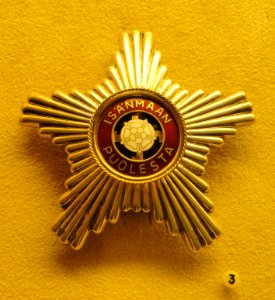 Order of the Cross of Liberty, 1st class with a star, 2001, Prime Minister Kalevi Sorsa - National Museum of Finland - DDSC04158