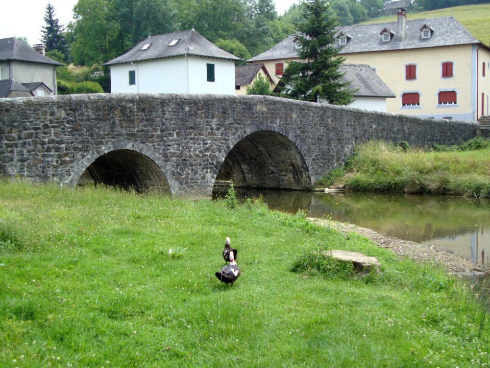 Ordiarp (Pyr-Atl, Fr) le pont routier sur l'Arangorena