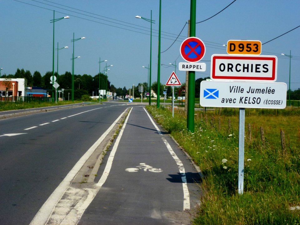 Orchies (Nord, Fr) city limit sign