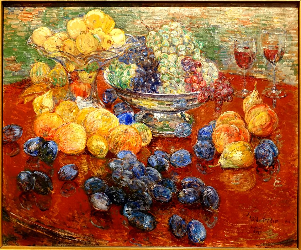 Oregon Still Life by Childe Hassam, 1904, oil on canvas - Portland Art Museum - Portland, Oregon - DSC08729