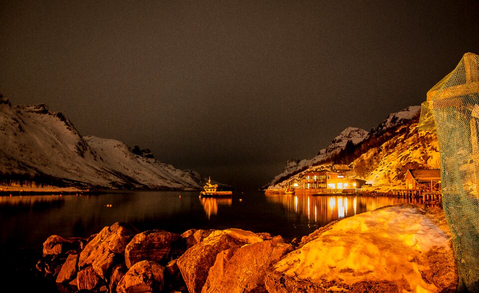 Fjord night arctic circle