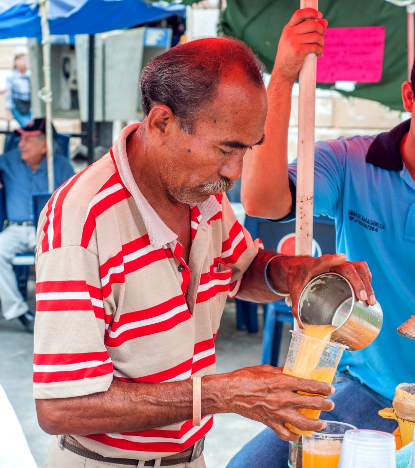 Orange juice seller