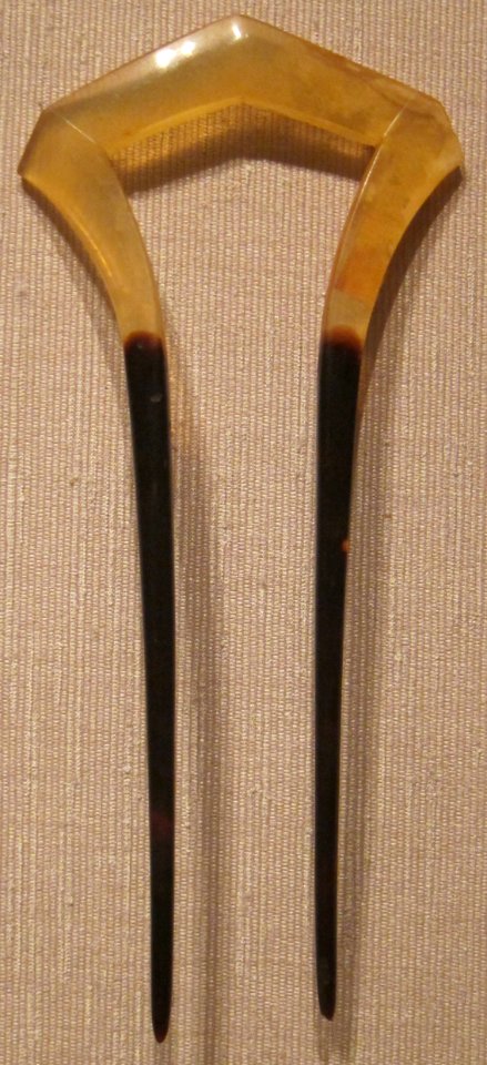 Ornamental Japanese hair pin, tortoiseshell, Edo or Taisho, Honolulu Museum of Art II