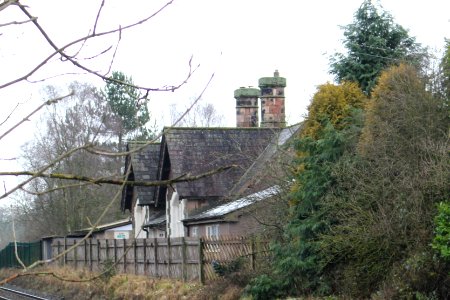 Ormside Station viewed from behind the village hall
