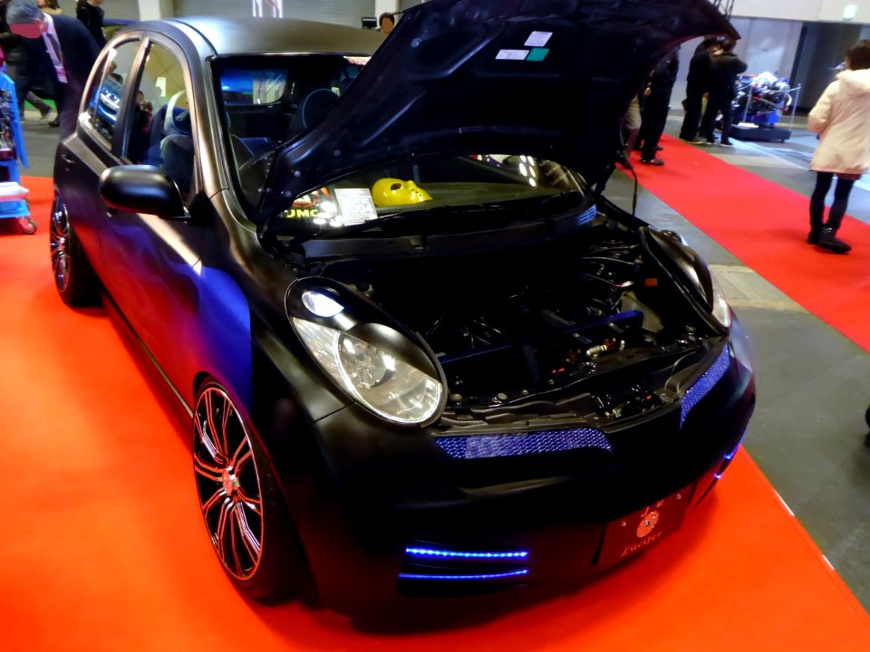 OSAKA AUTO MESSE 2015 (229) - Nissan MARCH (K12) converted to Electric Vehicle by Japan Motor Sports College