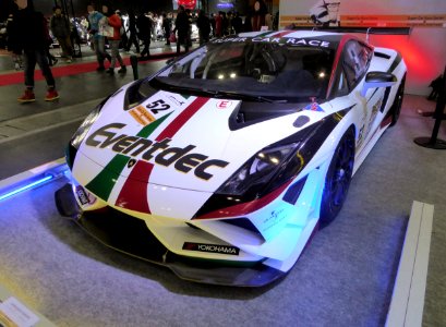 OSAKA AUTO MESSE 2015 (109) - Lamborghini Gallardo GT3 FL2 by Super Car Race Series & Kids Traffic Safety School Projects