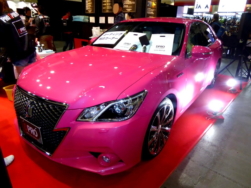OSAKA AUTO MESSE 2015 (319) - Toyota CROWN HYBRID ATHLETE G "ReBORN PINK" (S210) coated by DPRO