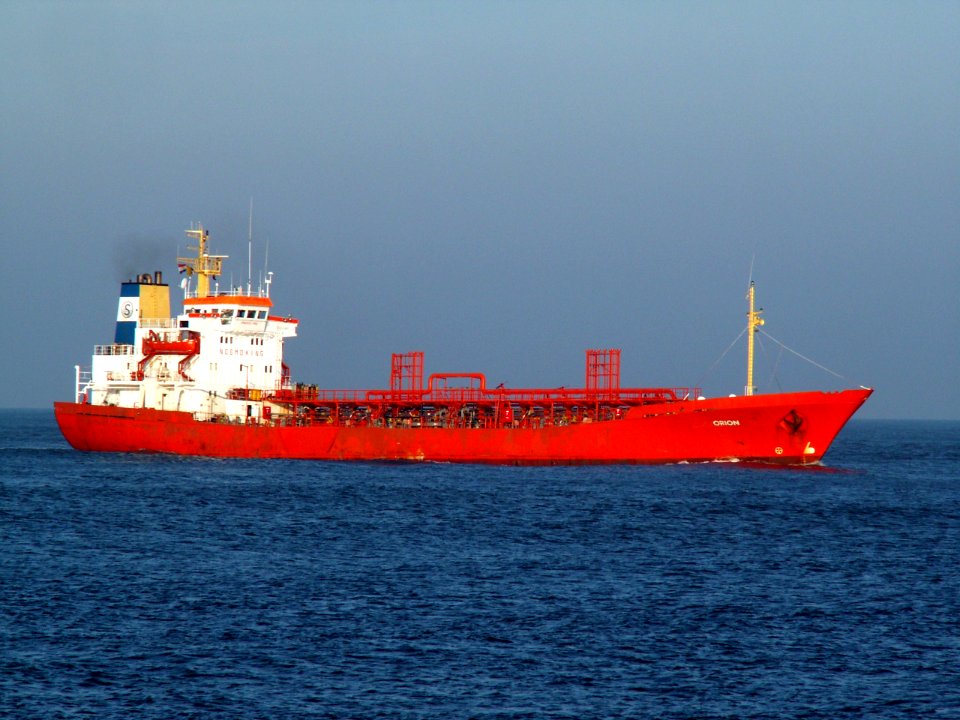 Orion approaching Port of Rotterdam, Holland 14-Jan-2006