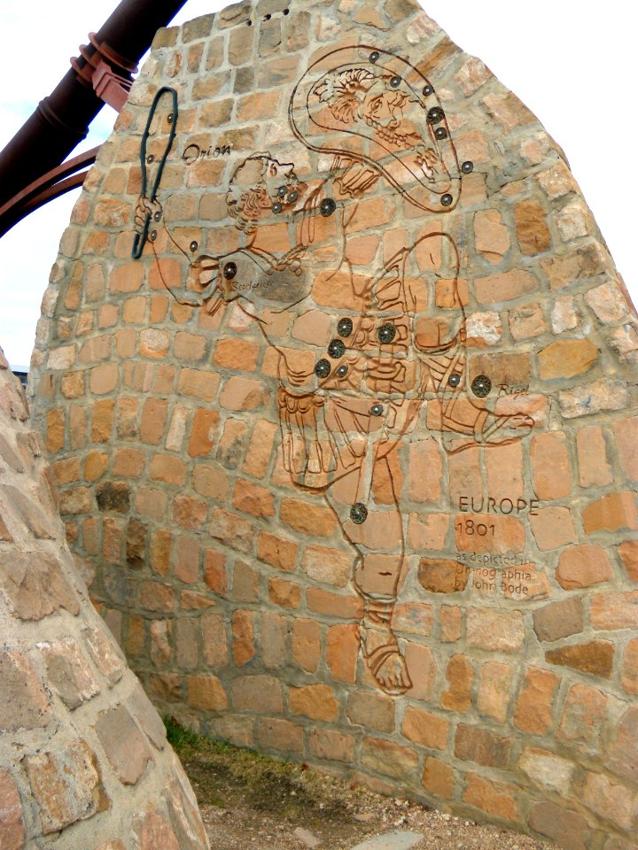 Orion carving in Oodena Celebration Circle at The Forks, Winnipeg