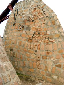 Orion carving in Oodena Celebration Circle at The Forks, Winnipeg photo