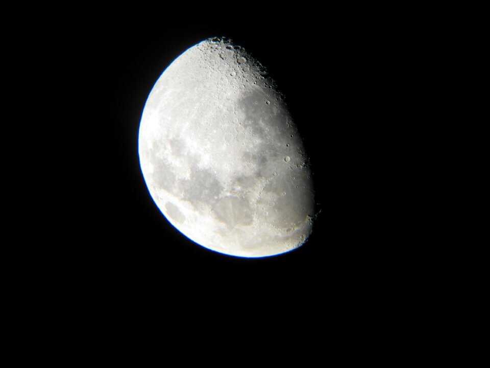Night sky craters black moon