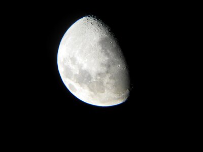 Night sky craters black moon photo