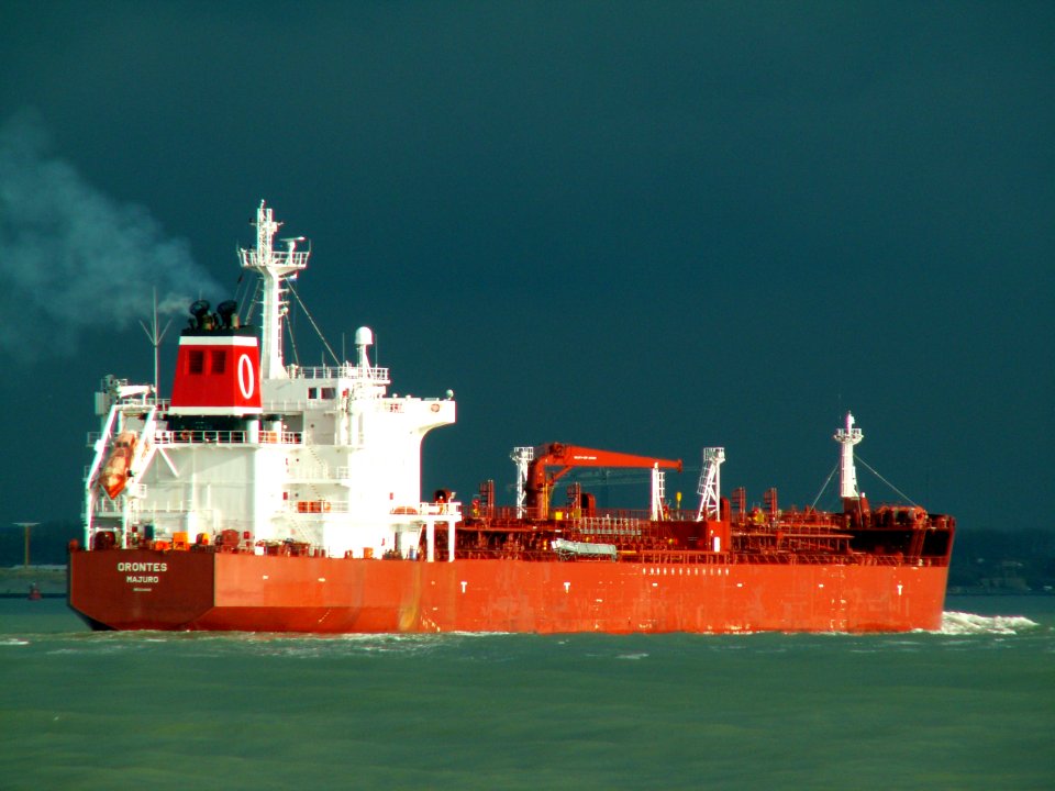 Orontes p5 approaching Port of Rotterdam, Holland 11-Feb-2006