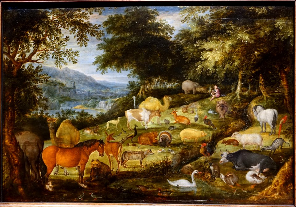 Orpheus among the animals, by Jacob Savery, Amsterdam, c. 1601, oil on oak - Hessisches Landesmuseum Darmstadt - Darmstadt, Germany - DSC01277