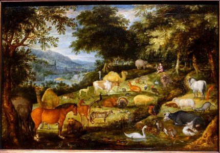 Orpheus among the animals, by Jacob Savery, Amsterdam, c. 1601, oil on oak - Hessisches Landesmuseum Darmstadt - Darmstadt, Germany - DSC01277