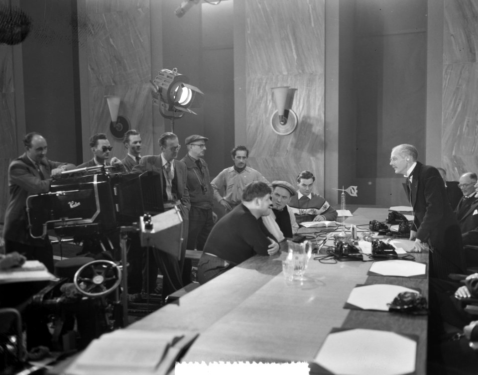 Opname Willem Parel film in Cinetone Filmstudio's te Amsterdam, Bestanddeelnr 906-8851
