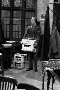 Opname voor TV-serie Citroentje met suiker. Piet Römer, Bestanddeelnr 926-1113