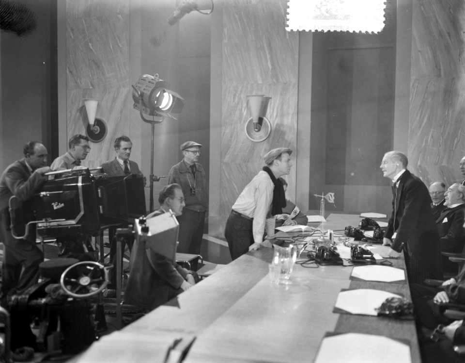 Opname Willem Parel film in Cinetone Filmstudio's te Amsterdam, Bestanddeelnr 906-8852