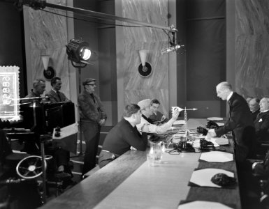 Opname Willem Parel film in Cinetone Filmstudio's te Amsterdam, Bestanddeelnr 906-8853