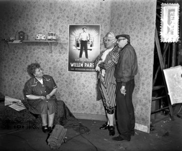 Opnamen van de speelfilm Het wonderlijke leven van Willem Parel. Tijdens een p, Bestanddeelnr 906-8626