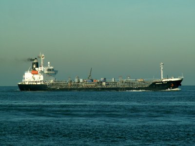 ORIENTAL TULIP - IMO 9240914 - Callsign H3TF approaching Port of Rotterdam, Holland 23-Jan-2006