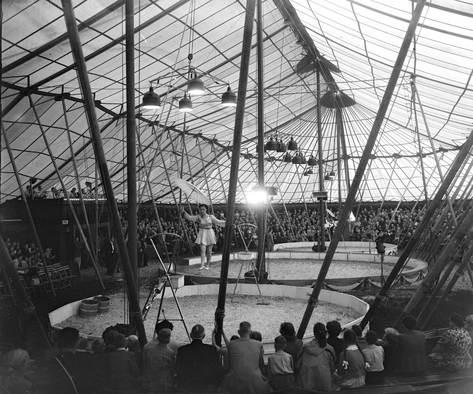 Opnamen tijdens voorstelling Circus Mullens, Bestanddeelnr 905-9146