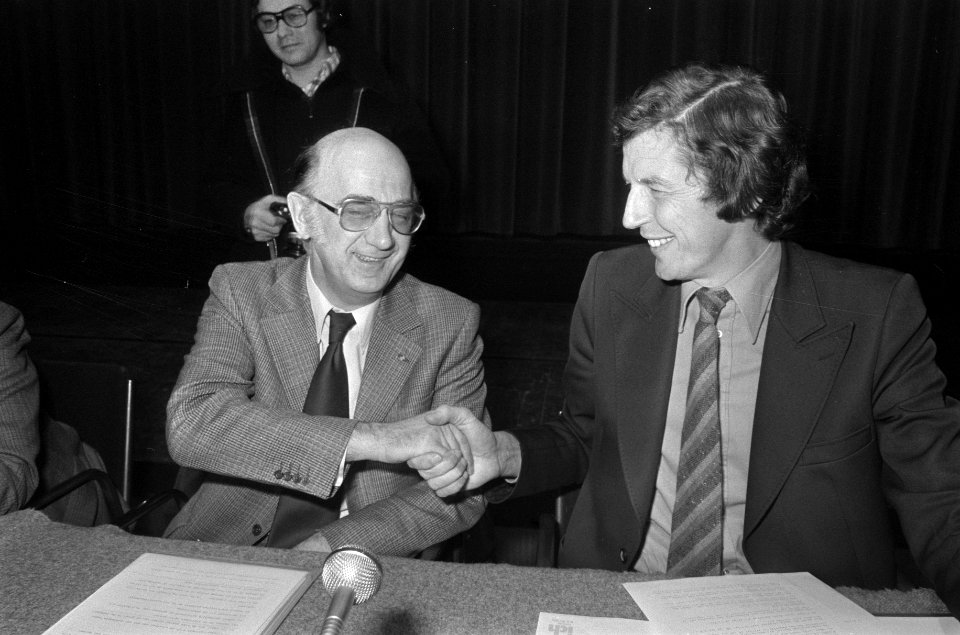 Oprichtingsvergadering Federatie Nederlandse Vakbeweging in Den Haag Wim Kok (, Bestanddeelnr 928-3295