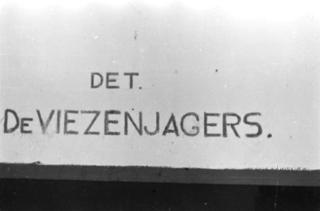 Opschrift Det. DeVIEZENJAGERS, Bestanddeelnr 404-3-4