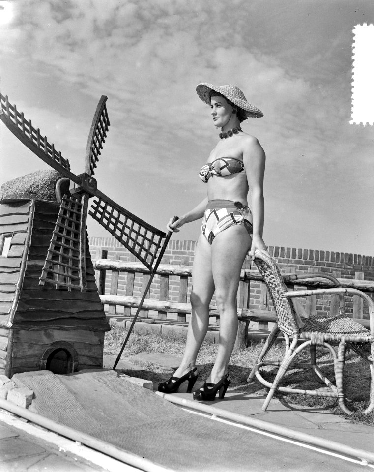 Opnamen badschonen ( Pin Up ), Bestanddeelnr 907-3416