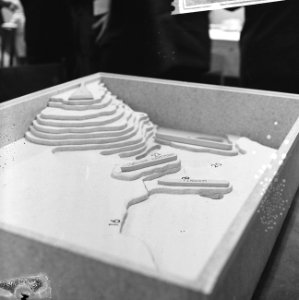 Operatie Drieling, zo ziet de operatie er op de maquette uit (berging schepen), Bestanddeelnr 918-7197