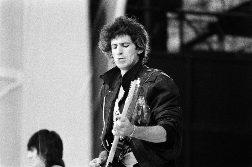 Optreden Rolling Stones in het Feijenoordstadion, Rotterdam Keith Richard, Bestanddeelnr 932-1928