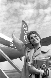 Openingsvlucht van de Olympic Airways met comet g.b.v. Schiphol naar Athene. Als, Bestanddeelnr 912-3635