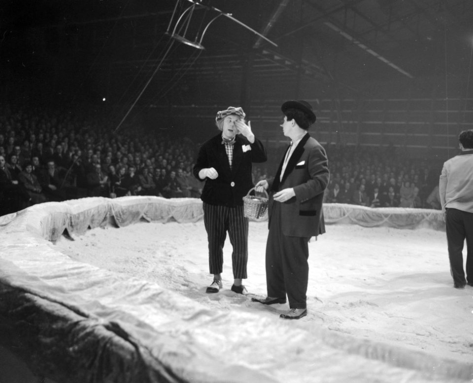 Optreden van het Russisch staatscircus in de Ahoyhal te Rotterdam, Russische clo, Bestanddeelnr 912-1259 (cropped)