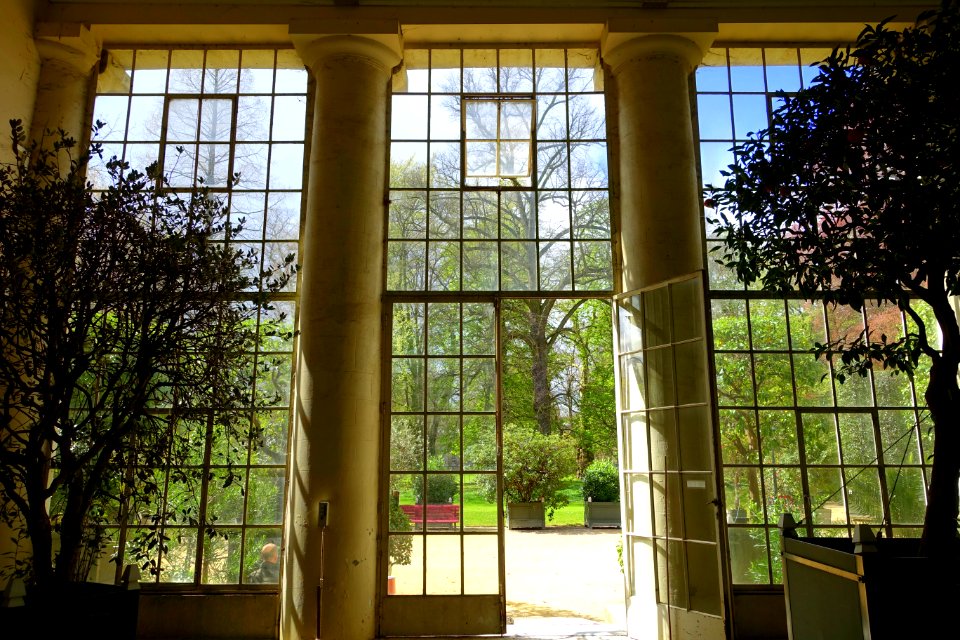 Orangery windows - Royal Castle of Laeken - Brussels, Belgium - DSC07003