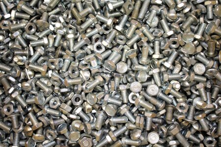 Metal bolts and nuts mathematical logic photo