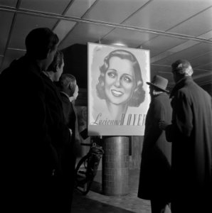 Optreden Lucienne Boyer in City Theater. Affiche, Bestanddeelnr 901-1649