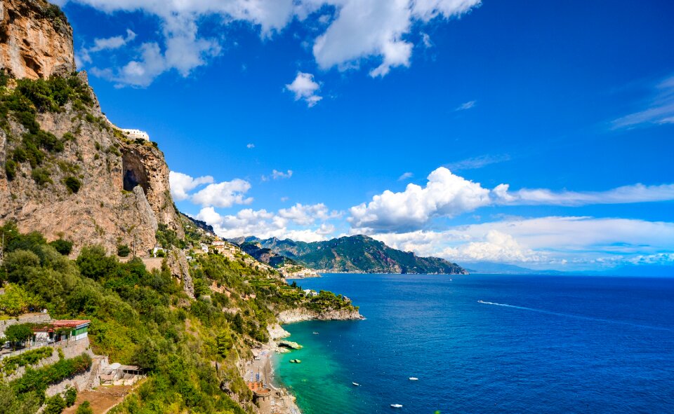 Beach coastline sky