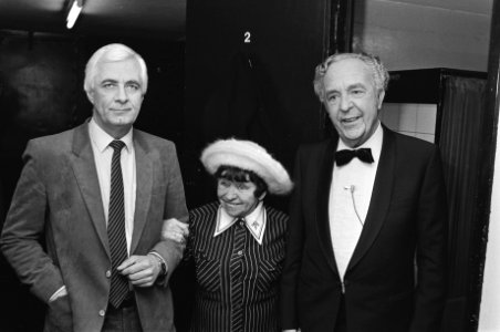 Opname Alles is anders Show van Aad van den Heuvel met Wim Kan in Nieuwe de la, Bestanddeelnr 931-8863