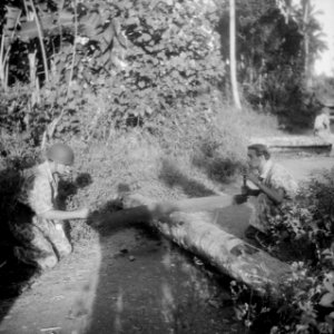Opmars uit de sector Padang in de richting van de Anai-kloof een omgehakte …, Bestanddeelnr 15039