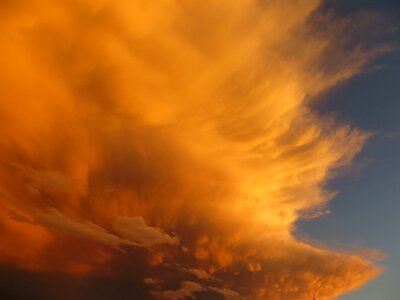 Storm red sky