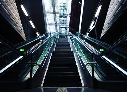 Railway station city lights photo