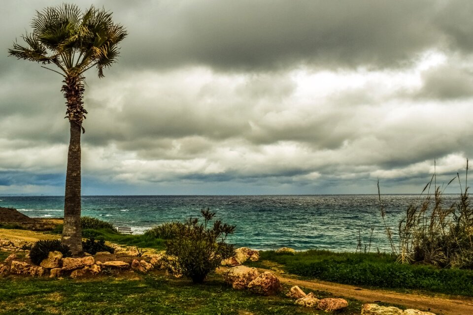 Coastal path sky clouds