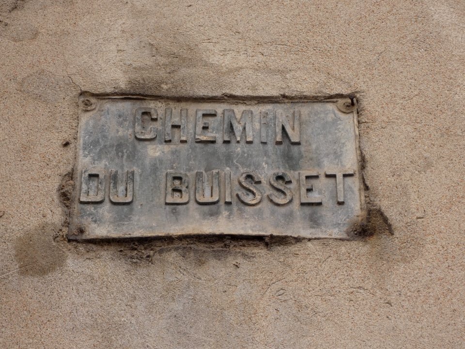 Oullins - Rue du Buisset - Plaque chemin du Buisset