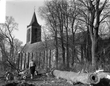 Oude kerktoren Monnickendam, restauratie in 1955, Bestanddeelnr 906-8879