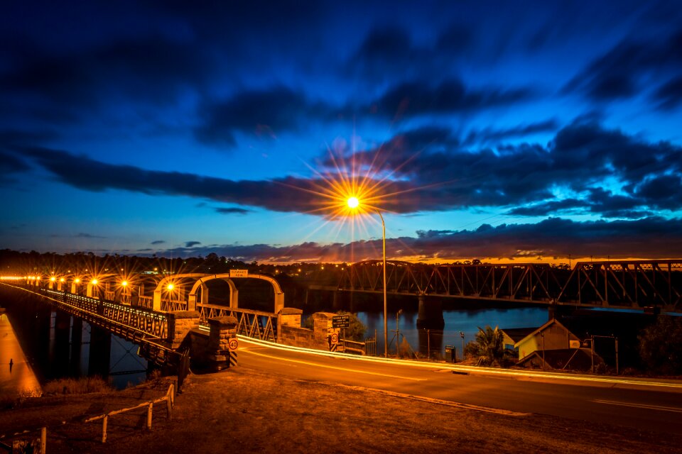 Bridge starburst river