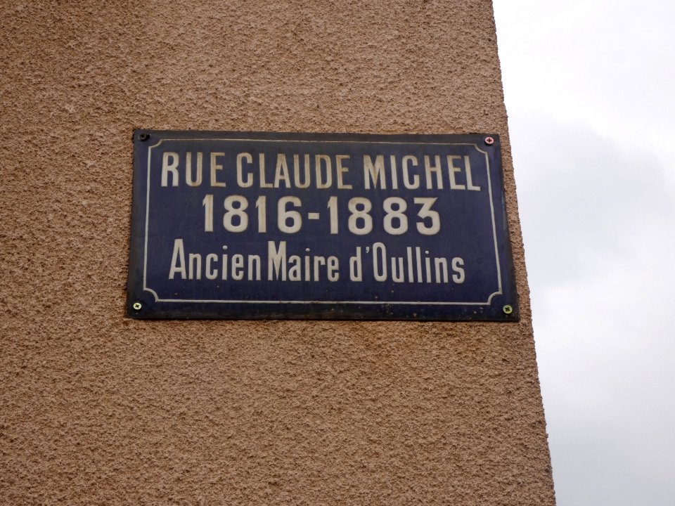Oullins - Rue Claude Michel - Plaque Ancien maire d'Oullins