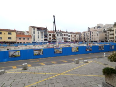 Oullins - Place Anatole France, construction de la station du métro B Oullins centre (5)