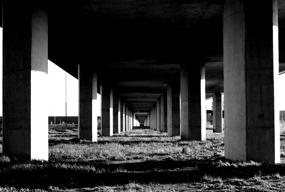 Bridge column monochrome