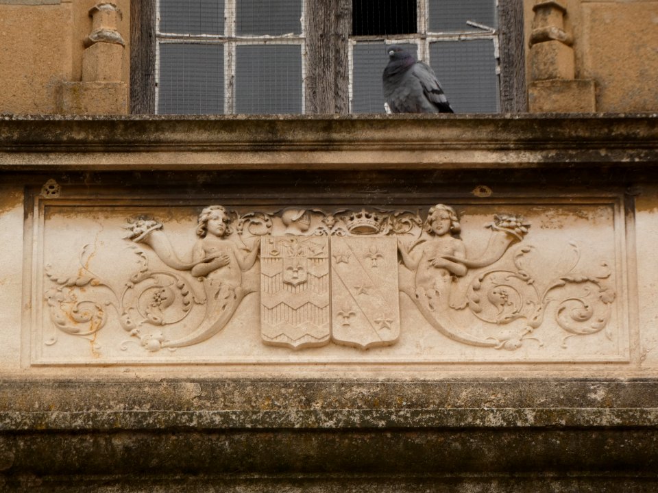 Oullins - Rue du Buisset - Château de la Bussière - Blasons de la tourelle