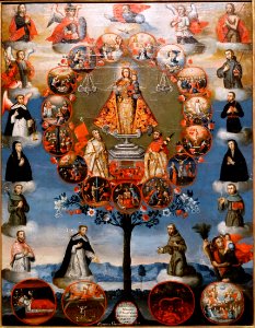 Our Lady of Characato, by Cipriano de Toledo y Gutierrez, Cuzco, Peru, 1771, oil on canvas - Blanton Museum of Art - Austin, Texas - DSC08125